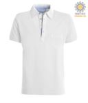 Short sleeve polo shirt with pocket, collar with oxford inserts in the collar, grey color PAPRESTIGE.BI