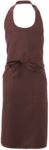 Apron with pockets and small pockets, in polyester, colour coffee ROMD0709.MA