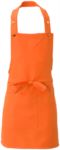Apron with side pocket, in polyester, colour orange ROMD0609.AR