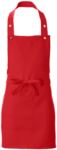 Apron with side pocket, in polyester, colour red ROMD0609.RO
