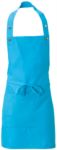 Apron with side pocket, in polyester, colour turquoise ROMD0609.TU