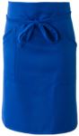 Cook apron with double pocket, fastened with a lace at the waist. Color:blue ROMD1009.AZ
