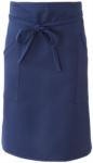 Cook apron with double pocket, fastened with a lace at the waist. Color:blue ROMD1009.BL