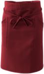 Cook apron with double pocket, fastened with a lace at the waist. Color:burgundy ROMD1009.BO