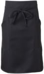 Cook apron with double pocket, fastened with a lace at the waist. Color: black ROMD1009.NE