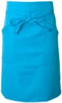 Cook apron with double pocket, fastened with a lace at the waist. Color: turquoise ROMD1009.TU