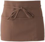 Apron with lace closure, colour brown ROMD0109.CA