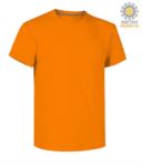 Man short sleeved crew neck cotton T-shirt, color orange PASUNSET.AR