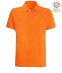 Short sleeved polo shirt in orange jersey JR991466.AR
