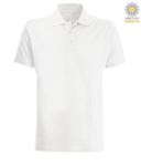 Short sleeved polo shirt in white jersey JR991465.BI