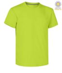 Man short sleeved crew neck cotton T-shirt, color yellow PASUNSET.GIL