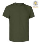 Man short sleeved crew neck cotton T-shirt, color army  green PASUNSET.VEM