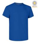 Man short sleeved crew neck cotton T-shirt, color royal blue PASUNSET.AZR