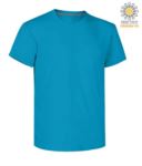 Man short sleeved crew neck cotton T-shirt, color light royal blue PASUNSET.AZC