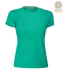 Women short-sleeved cotton short-sleeved crew neck T-shirt  color royal blue PASUNSETLADY.EMG