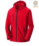 Two layer softshell jacket with hood, waterproof. Color: Blue JR991694.RO