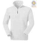 Anti pilling microfleece in 100% Polyester with short zip and elasticated fabric at the wrists, colour grey JR991679.BI