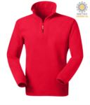 Anti pilling microfleece in 100% Polyester with short zip and elasticated fabric at the wrists, colour navy blue
 JR991674.RO