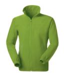 Long zip anti-pilling fleece with two pockets. Colour Apple green 
 VADAKOTA.VEM