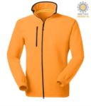Long zip fleece with chest pocket and two pockets. Double slider zipper. Colour: orange PANORWAY.AR