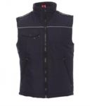 black fleece padded collar multi pocket work vest PAAIRSPACE2.0.BLU