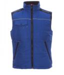 black fleece padded collar multi pocket work vest PAAIRSPACE2.0.AZR