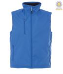 nylon work vest with fleece lining in light blue with three pockets JR991570.AZZ
