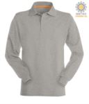 Long sleeved orange cotton piquet polo shirt PAFLORENCE.GRM