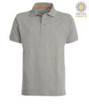 Short sleeved polo shirt with three buttons closure, 100% cotton, indigo purple colour PAVENICE.GRM