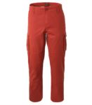 Grey cotton multi pocket trousers ROA00901.RO
