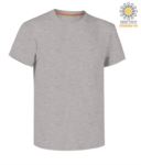 Man short sleeved crew neck cotton T-shirt, color smoke PASUNSET.GRM