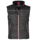 working vest multi-pocket quilted 100% polyester color: navy blue and black  PASHUTTLE2.0.NE