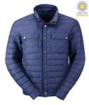 Lightweight down jacket with fit, soft, windproof and water-repellent fabric; press stud and contrast button closure. Colour: Denim/Melange X-JN1106.NM