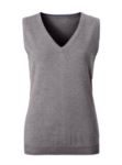 Women vest with V-neck, sleeveless, navy blue color, knitted fabric 100% cotton. Contact us for a free quote.  X-JN656.GH