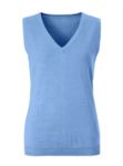 Women vest with V-neck, sleeveless, navy blue color, knitted fabric 100% cotton. Contact us for a free quote.  X-JN656.GL