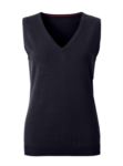 Women vest with V-neck, sleeveless, navy blue color, knitted fabric 100% cotton. Contact us for a free quote.  X-JN656.NE
