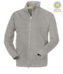 man long sleeved sweatshirt with long zip Melange Grey color PAPANAMA+.GRM
