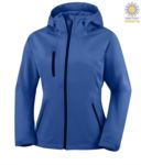 Two layer softshell jacket for women  with hood, waterproof. Color: Red
 JR992203.AZZ