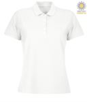 Women short sleeved polo shirt in jersey, light grey color JR991505.BI
