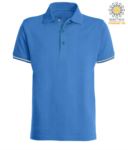 Short-sleeved polo shirt in 100% cotton jersey with Italian tricolor profile on the sleeve edge, two matching buttons and one tricolor JR992361.AZ