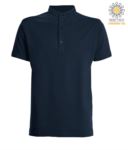 Polo shirt with Korean collar with 5-button closure, black color JR992550.NA