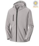 Two layer softshell jacket with hood, waterproof. Color: Grey JR991696.GRC