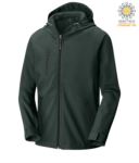 Two layer softshell jacket with hood, waterproof. Color: Black JR991698.VE