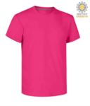 Man short sleeved crew neck cotton T-shirt, color burgundy PASUNSET.FUX