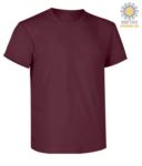 Short sleeve work t-shirt, regular fit, crew neck, OEKO-TEX certified. Colour  burgundy X-CTU01T.370