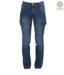 Women Multipocket Jeans Trousers AJ991625.BL