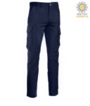 Elasticated Multi Pocket Trousers JR993010.BLU
