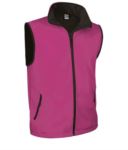 soft shell vest with long zip in polyamide and elastane and microfleece lining. Colour: fuxia VATUNDRA.FUX