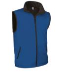 soft shell vest with long zip in polyamide and elastane and microfleece lining. Colour: blu royal VATUNDRA.AZR