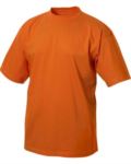 T-shirt, ribbed collar with elastane, color orange X-F61082.AR